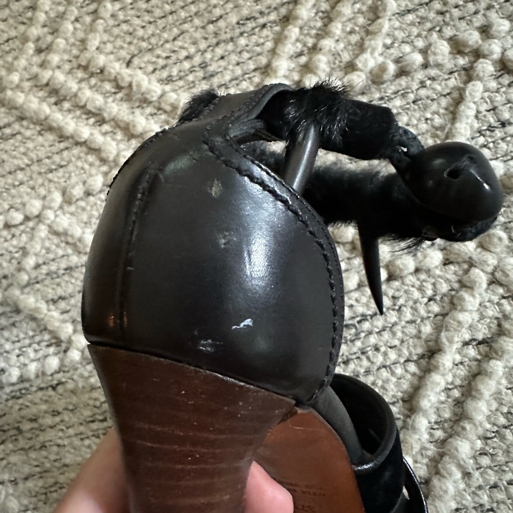 Vintage YSL Black Velvet Mombasa Claw Heels | 37.5 - Picture 10 of 15